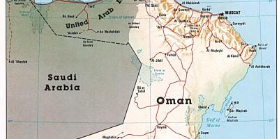 عمان کا نقشہ شہروں کے ساتھ