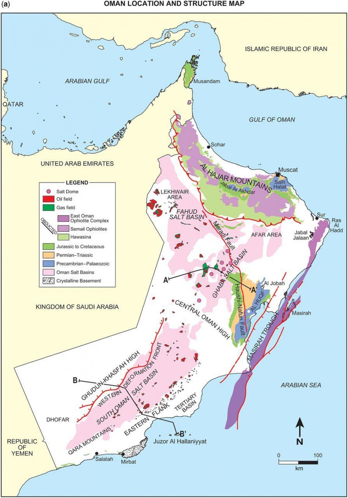 نقشہ عمان کے ارضیات