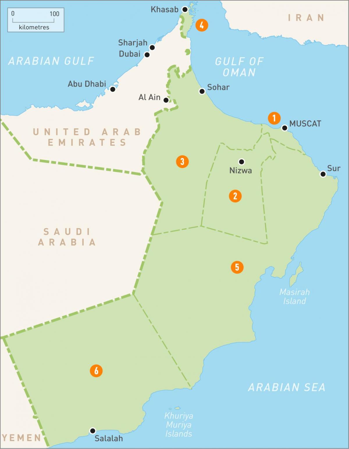 عمان کا نقشہ ایچ ڈی