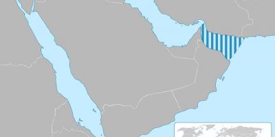 خلیج عمان کے نقشے پر